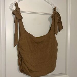 Free people brown tie shoulder tank